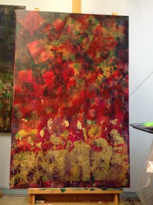 Autumn is Falling 30 x 36" Acrylic on Canvas