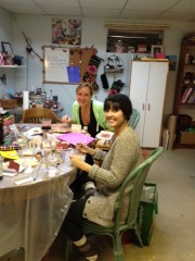 Alexis and Tamz create place cards