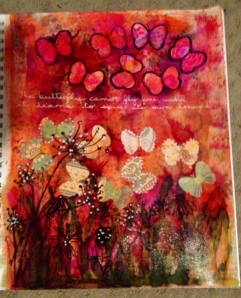 Art Journal August 24, 2014 The caterpillar cannot fly free, until it learns to spin its own dreams