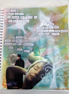 Art Journal Page Praying the Hours Collage