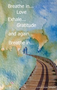 Breathe in. Water colour & collage ©2014 Louise Gallagher