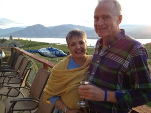 On the deck at Therapy Vineyards