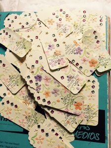 55 Thank you cards done. 15 more to go.