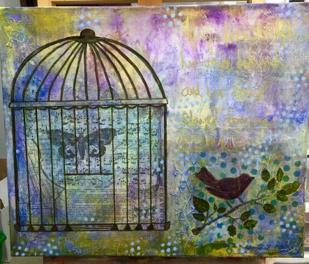 Hidden Consequences Mixed Media 24" x 30" 2016 Louise Gallagher 