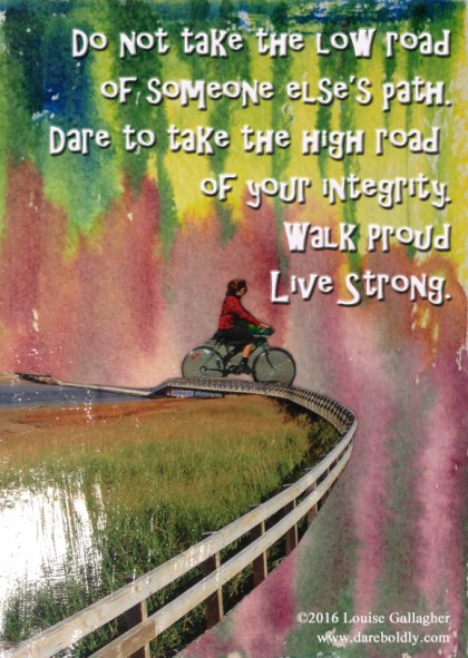 dare to take the high road copy